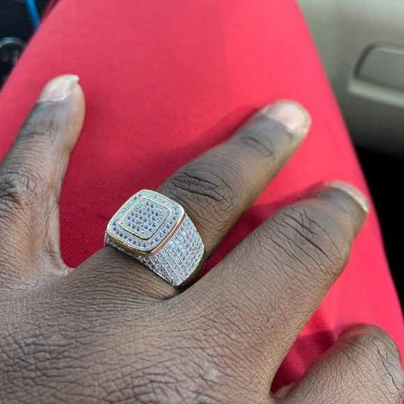 Luxury Style ICED Statement Ring 18k Gold ... - Picture 9 of 14